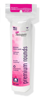 Swisspers Premium Cotton Rounds - 100% Chlorine Free Cotton Face Pads for Makeup