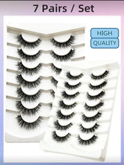 7 Pairs of Natural Full Eyelashes