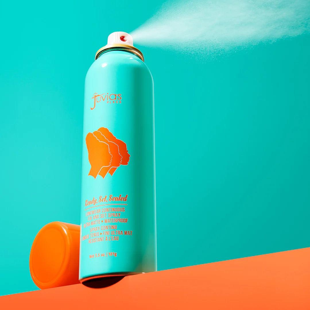 Juvias Place Ready, Set, Sealed Longwear Continuous Fix and Set Spray - Ultra Matte + Waterproof