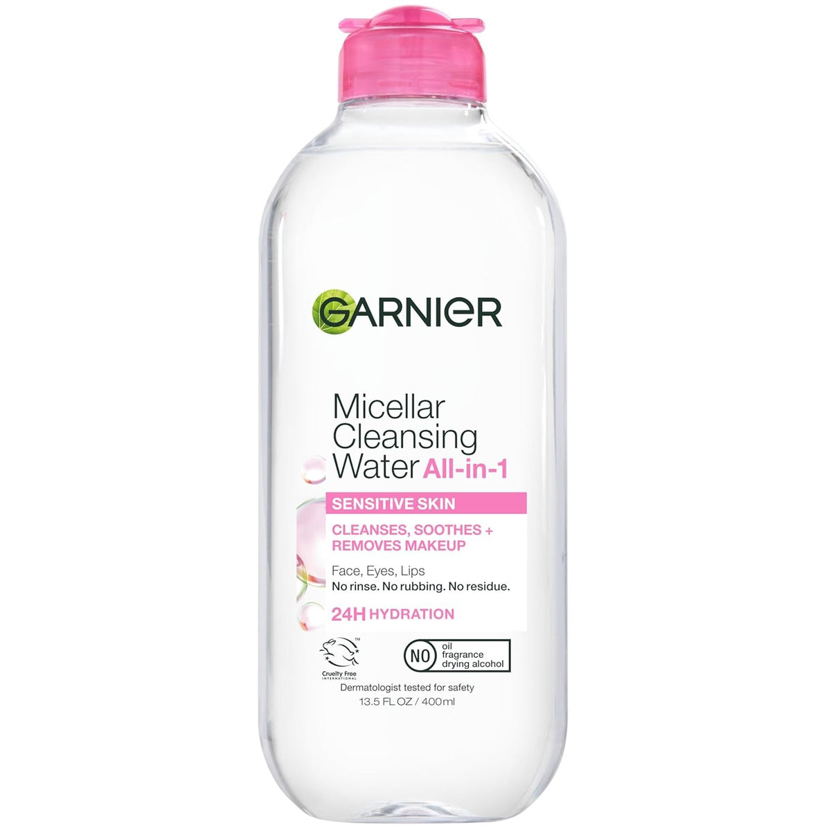 Garnier Micellar Water, Hydrating Facial Cleanser & Makeup Remover, Suitable for Sensitive Skin